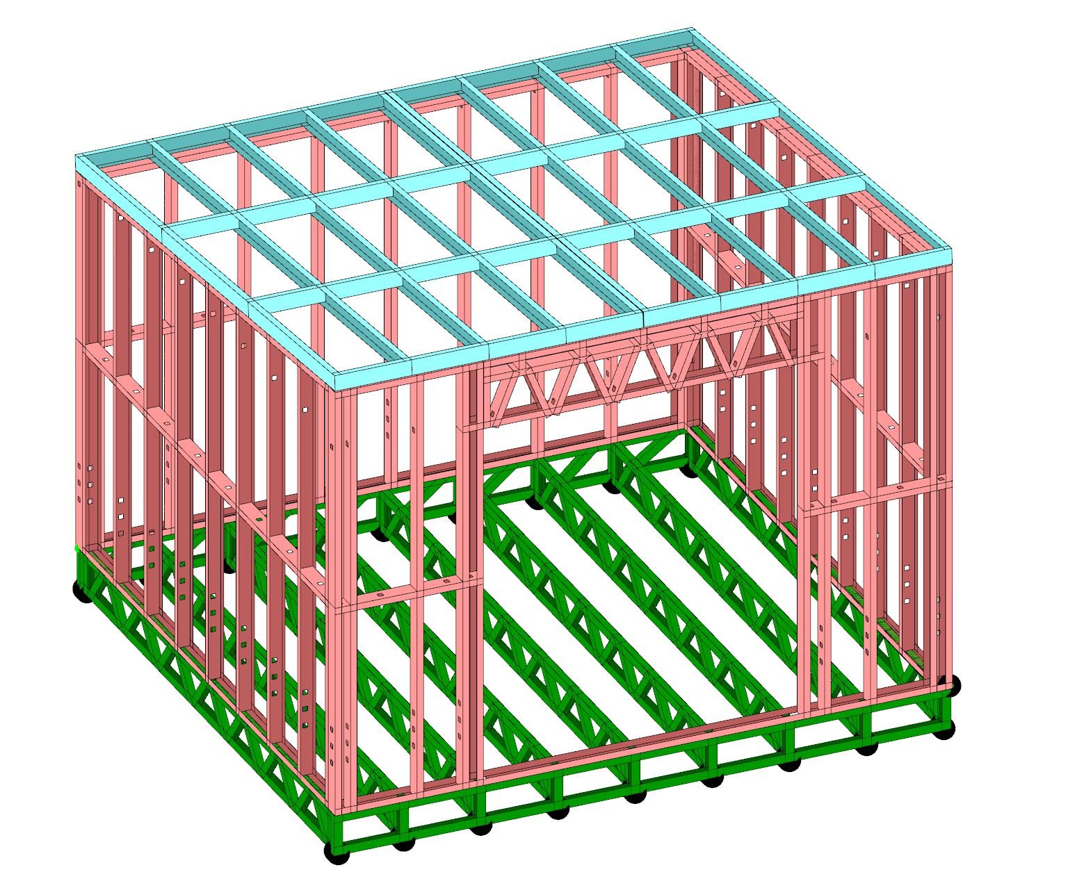 3D of frames backyard pod